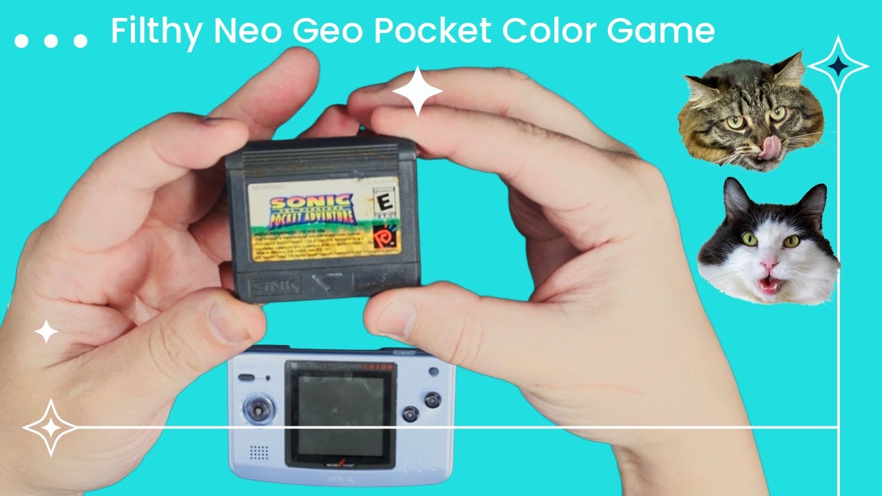 Как почистить неработающую игру Sonic the Hedgehog для Neo Geo Pocket Color — Sonic Pocket Adventure
