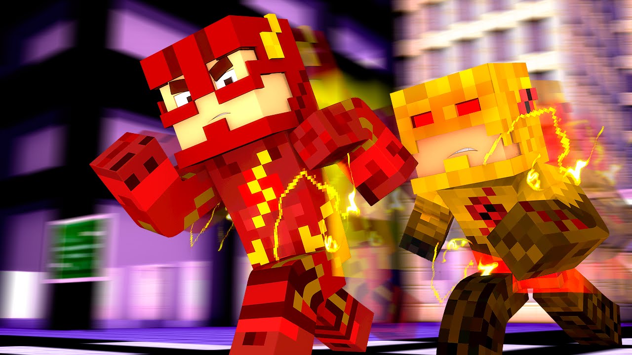 Minecraft : FLASH vs REVERSE FLASH  - (Vida de Herói #7)