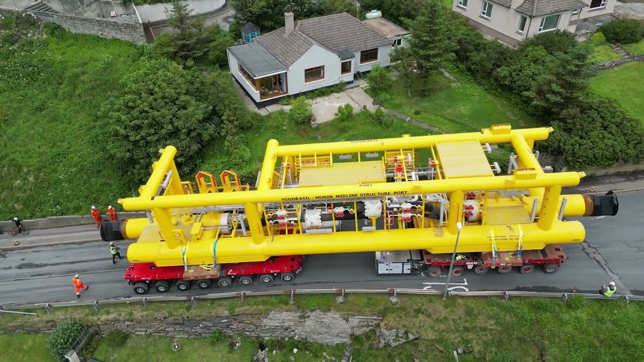 Subsea7 MidLine Structure transportation through Wick on 15th June 2025