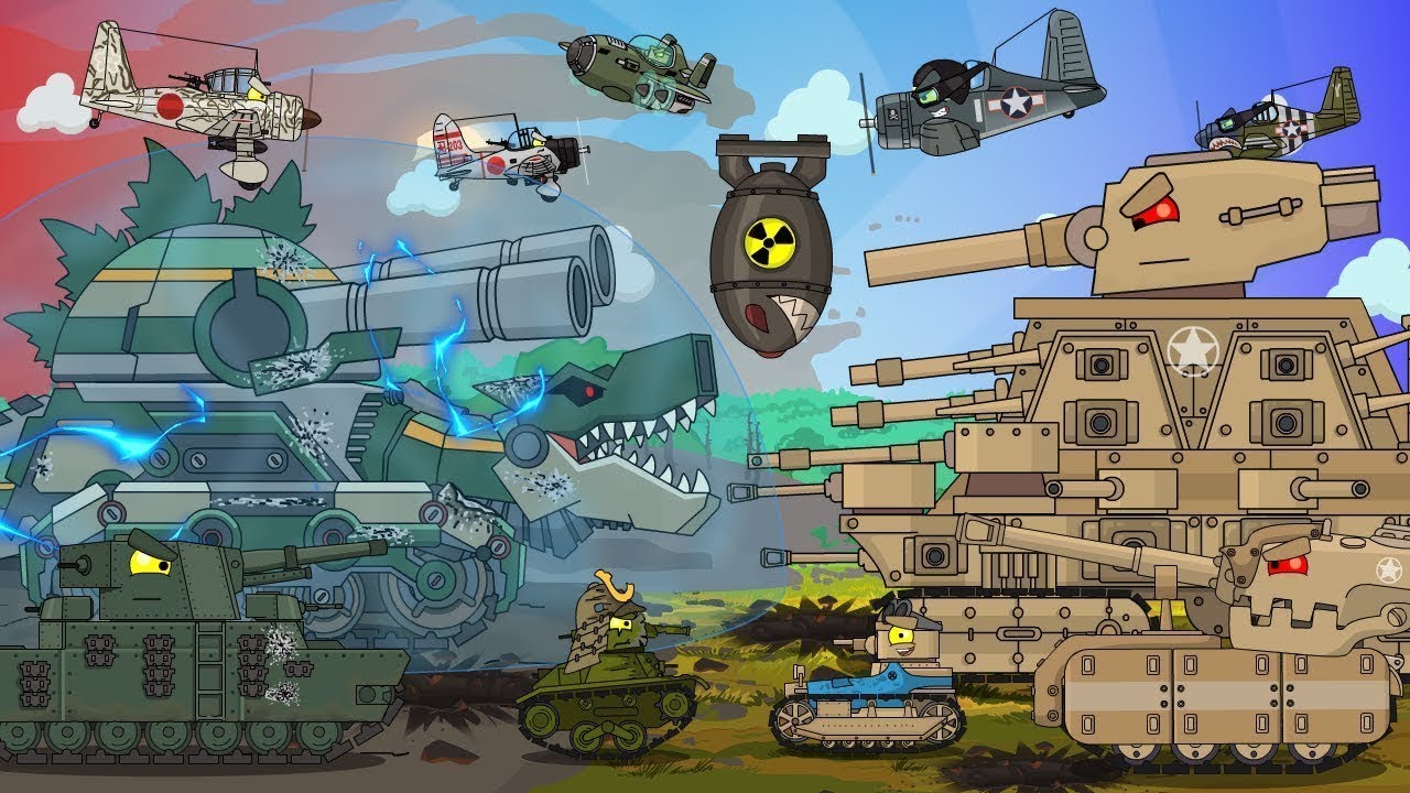 TODOS LOS EPISODIOS del enfrentamiento entre Jap&oacute;n y Estados Unidos - Dibujos animados sobre tanques