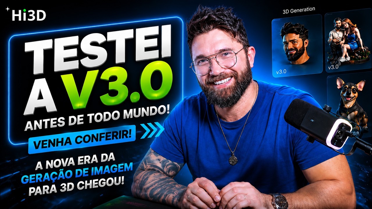 Hi3D 3.0: Gera&ccedil;&atilde;o 3D com IA de Maior Fidelidade &mdash; A Nova Era da Imagem para o 3D Chegou!