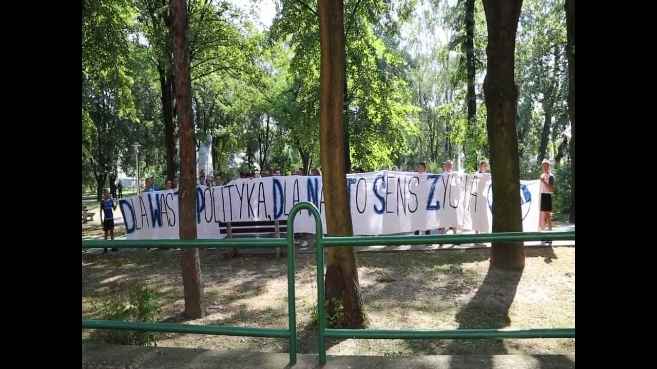 Protest kibiców MKS Unia Hrubieszów