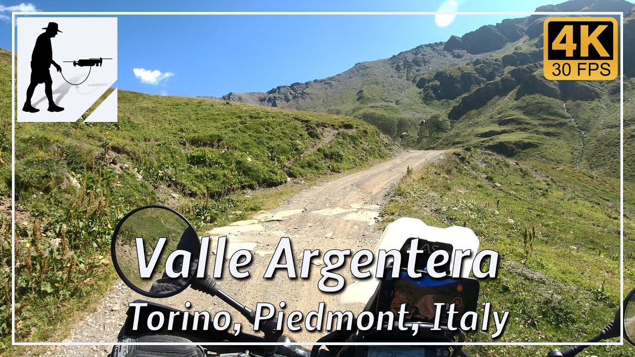 Valle Argentera, Torino, Piedmont, Italy - by motorcycle and drone