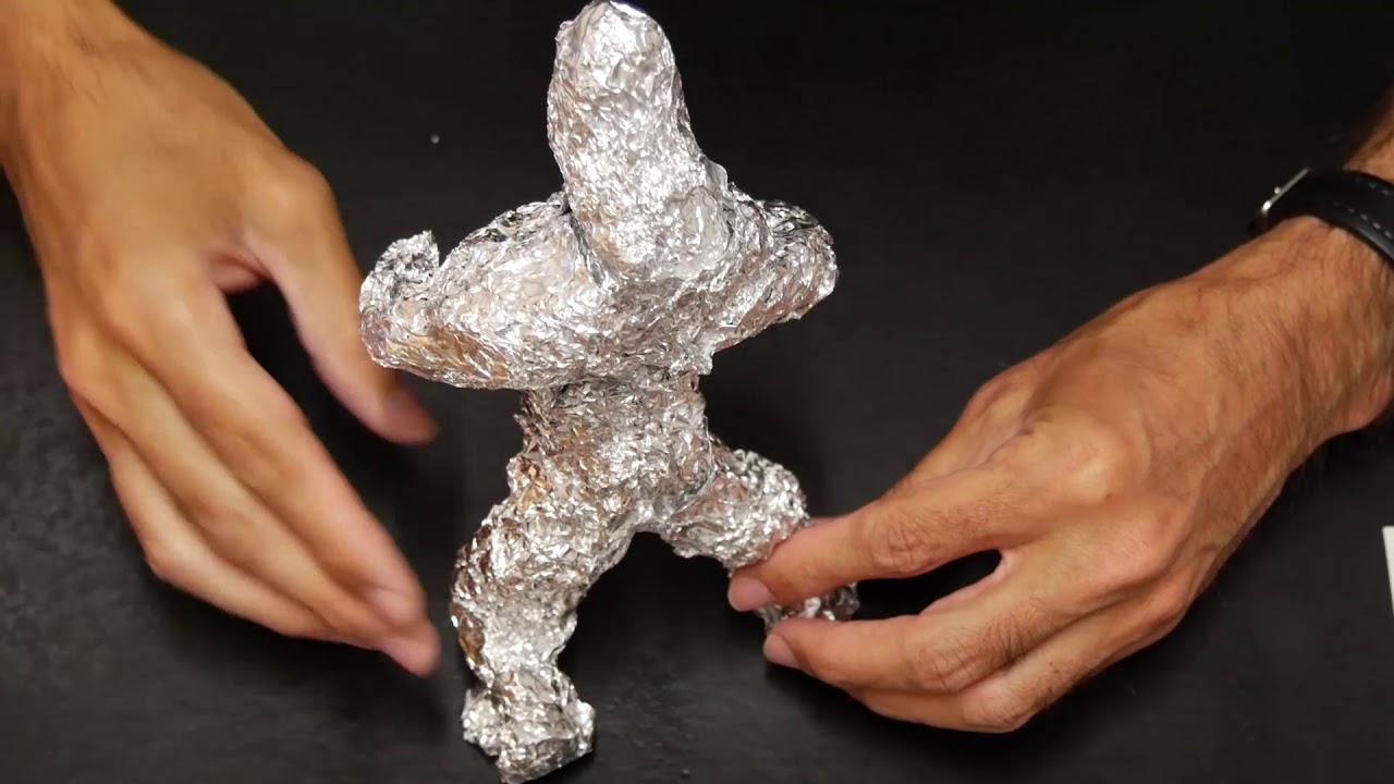 King Kong sculpture made with foil