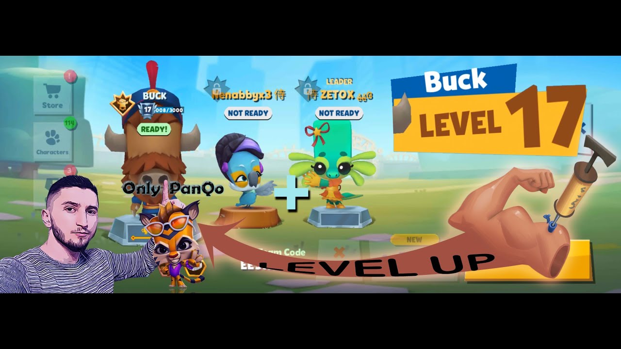 Zooba Level 17 Buck Trio with MUSCLES || LEVEL UP