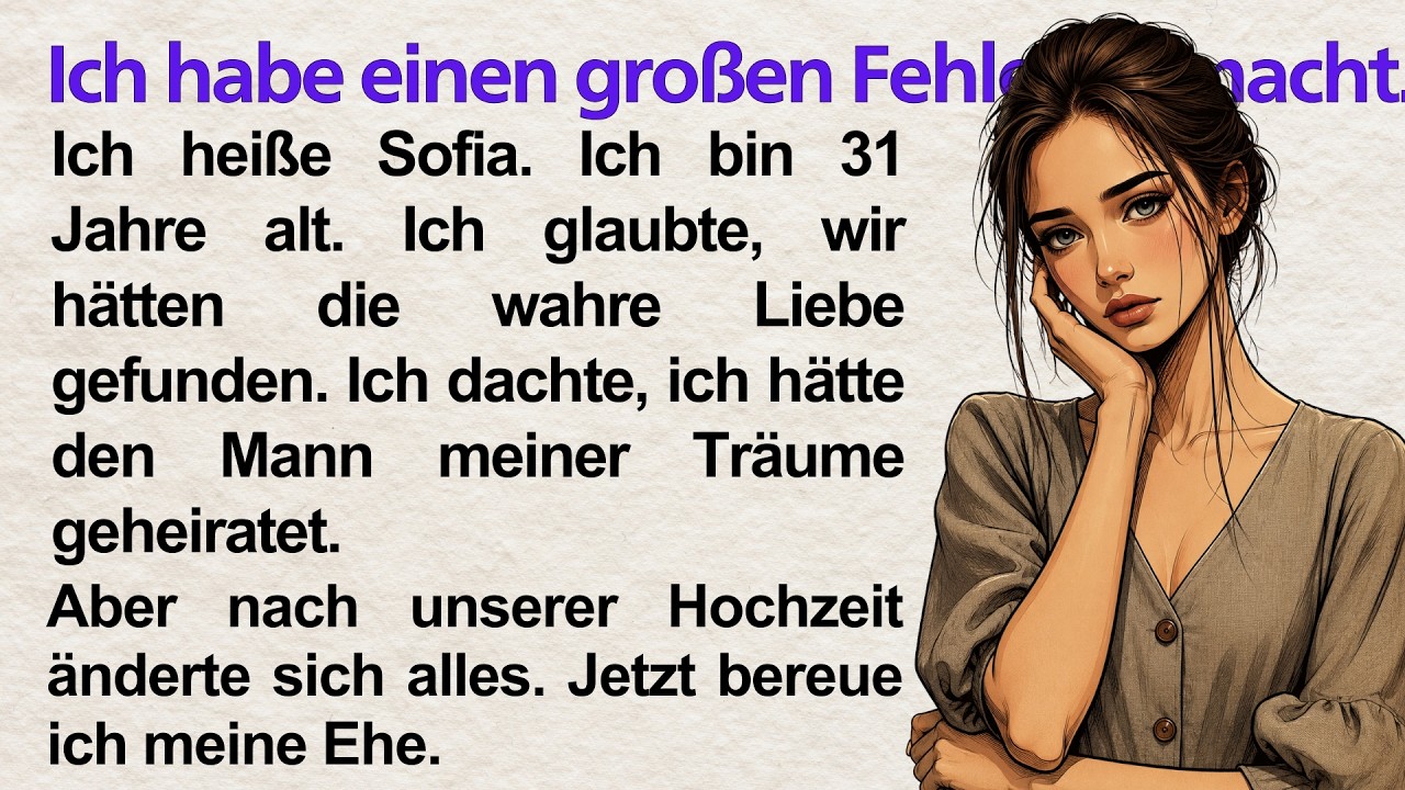 Ich habe einen gro&szlig;en Fehler gemacht 💔 | Learn German Through Story 🇩🇪 | German A1&ndash;A2 Listening