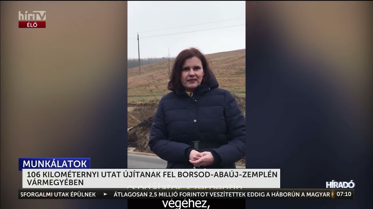 106 kilométernyi utat újítanak fel Borsod-Abaúj-Zemplén vármegyében - HírTV