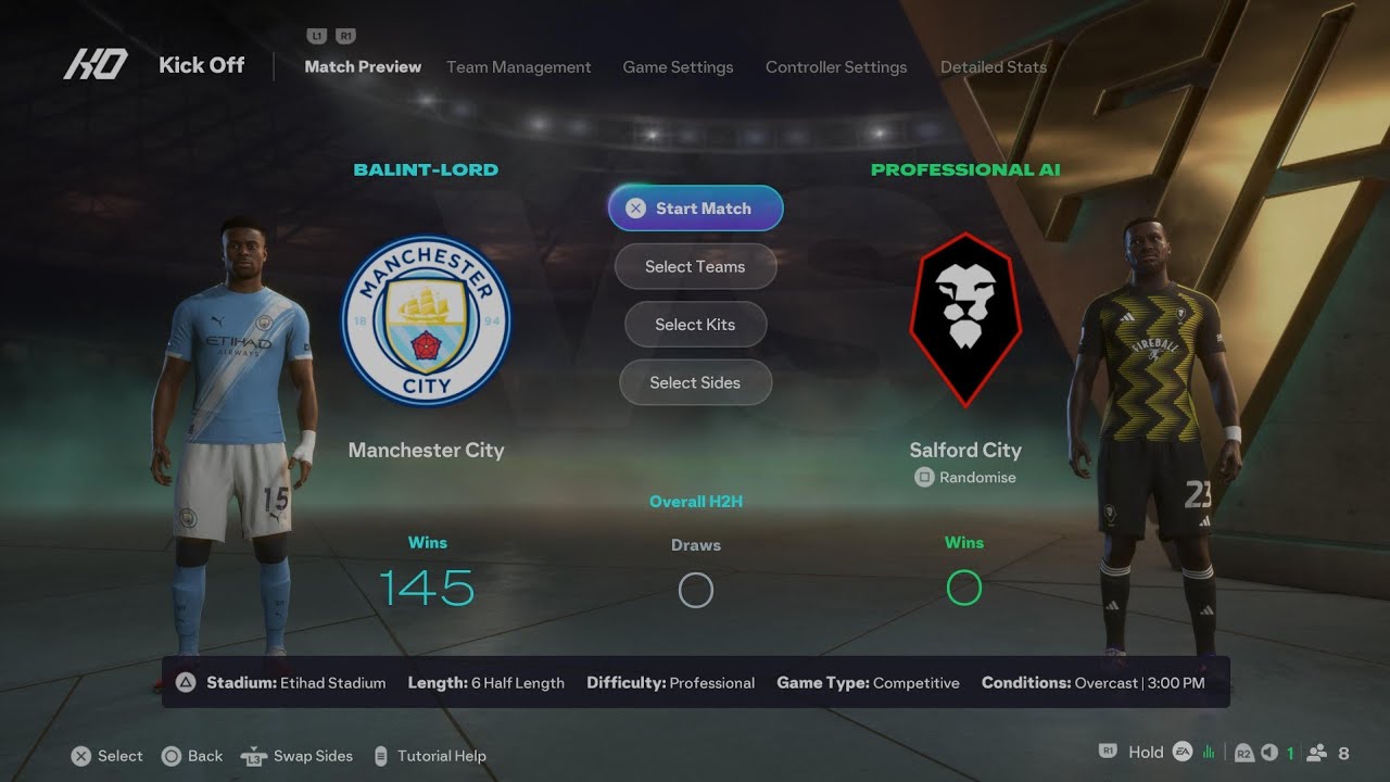 EA SPORTS FC 26 Manchester City-Salford City FA Cup 1/16 final full match 25/26 PS5