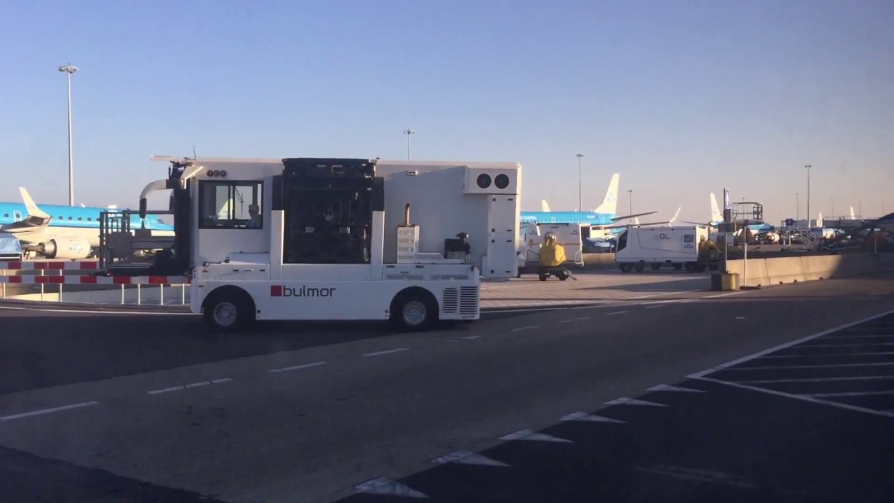 Bus ride in Amsterdam Airport Schiphol