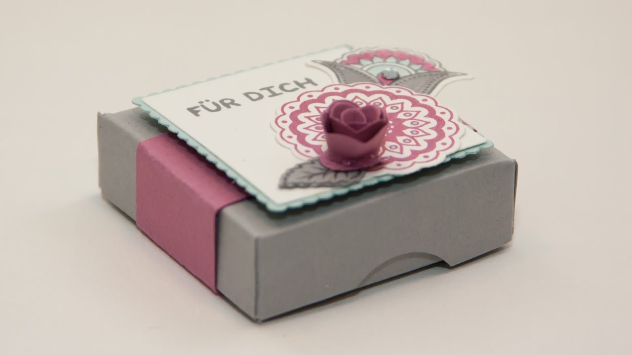 Kleine Pizzaschachtel mit Paisley & Posie - Verpackung mit Produkten von Stampin' Up!