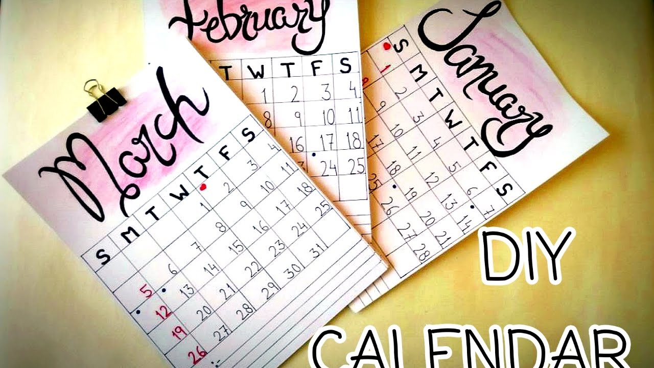 HOW TO MAKE A PERSONALIZED CALENDAR | DIY PROJECTS 2017 | DIY CALENDAR ( easy and cheap)