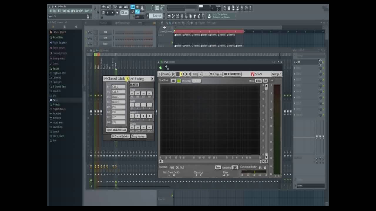 Routing w Voxengo SPAN (multi-channel) FL Studio 12