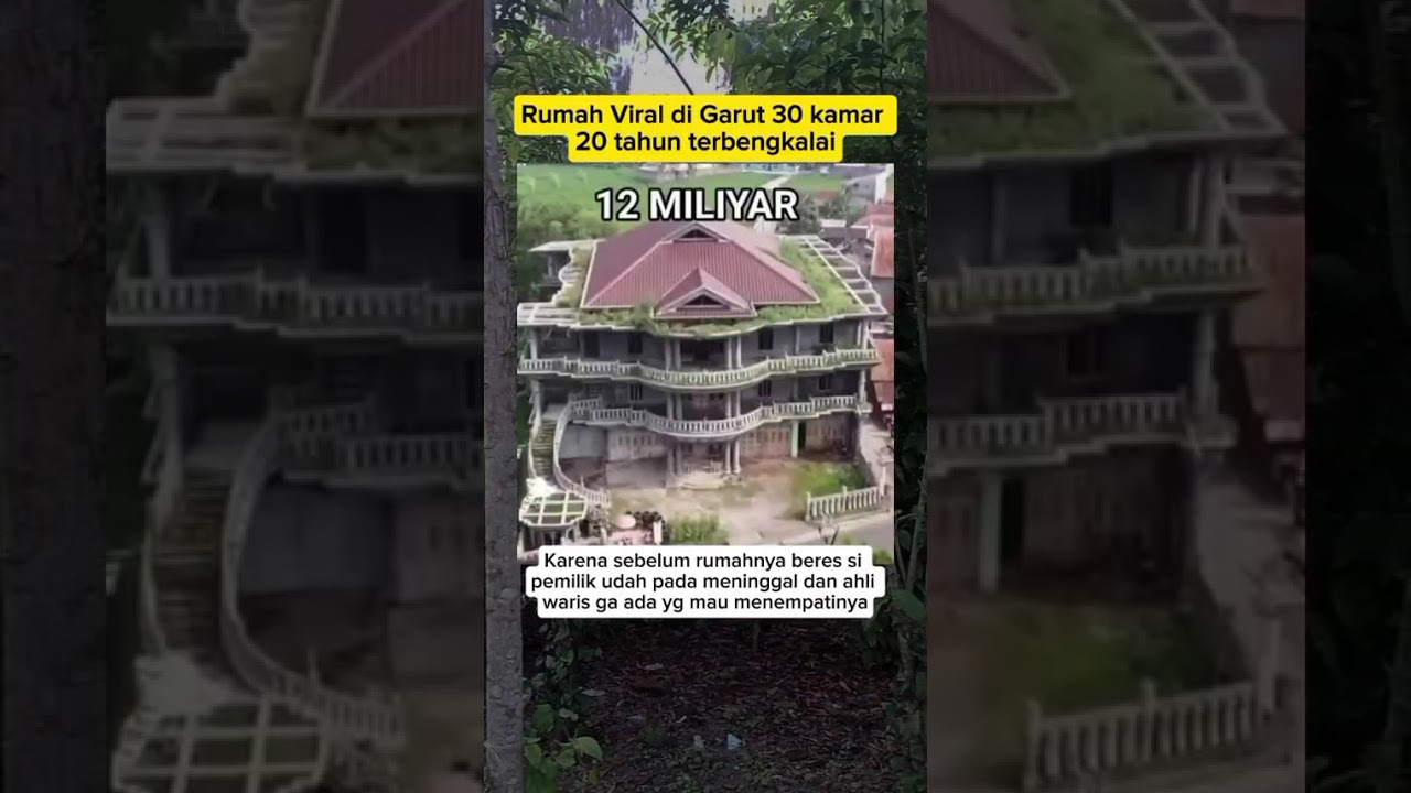 Rumah Mewah Garut 30 Kamar Terbengkalai Selama 20 Tahun #video #viralvideo #shorts