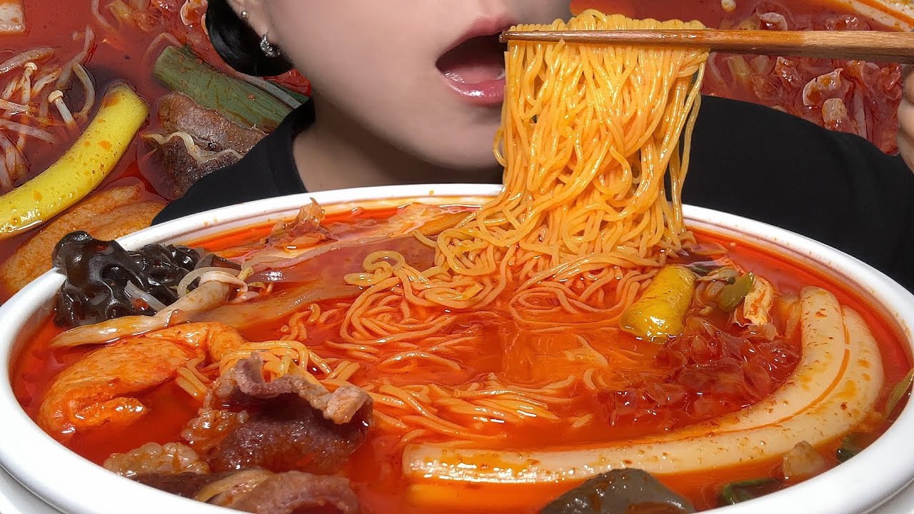온갖 당면 다 때려넣은 마라탕🔥먹방 Malatang mukbang