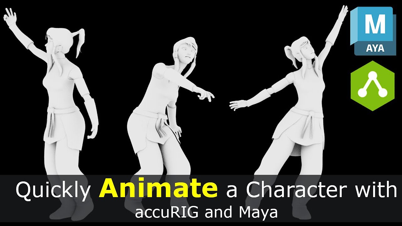 Быстрая анимация 3D-персонажа с помощью AccuRig и Autodesk Maya