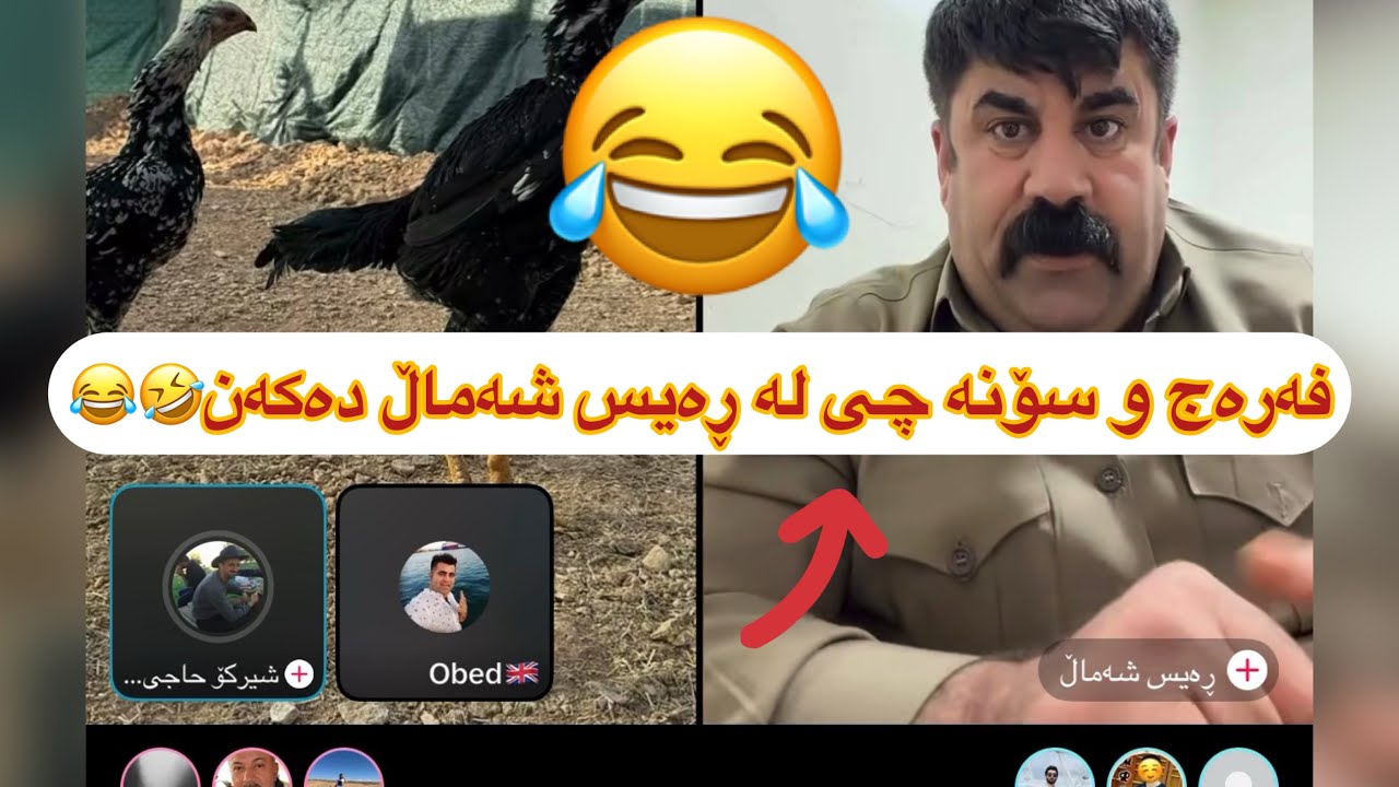 ڵایڤی تازە 🤣 فەرەج و سۆنە چی لە ڕەئیس شەماڵ دەکەن🤣😂 بینەربە