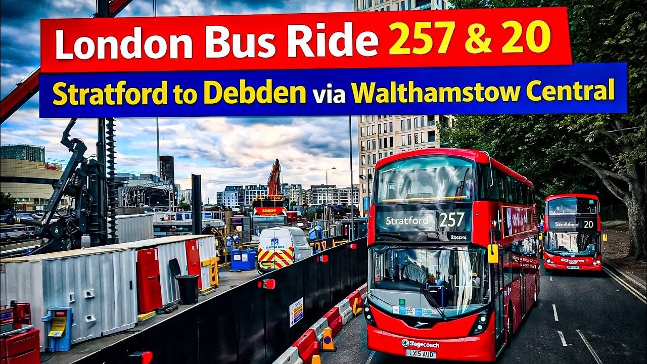 East London Bus Journey | Stratford to Debden | 1 Hour 20 Minutes