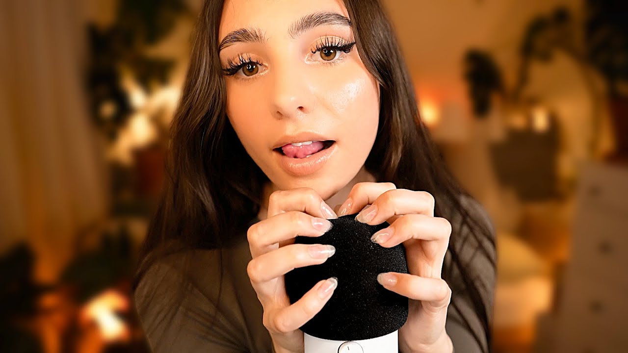 ASMR Звуки влажного рта 👄 с глубоким царапаньем микрофона 💆‍♀️ Без разговоров 🤫