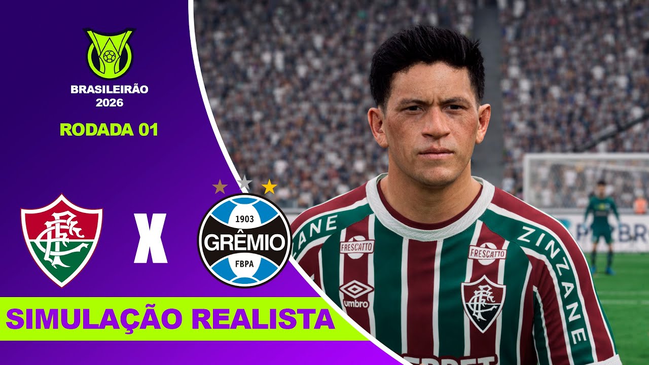 FLUMINENSE X GRÊMIO - Brasileirão Serie A 2026 - RODADA 1º | Simulação Realista