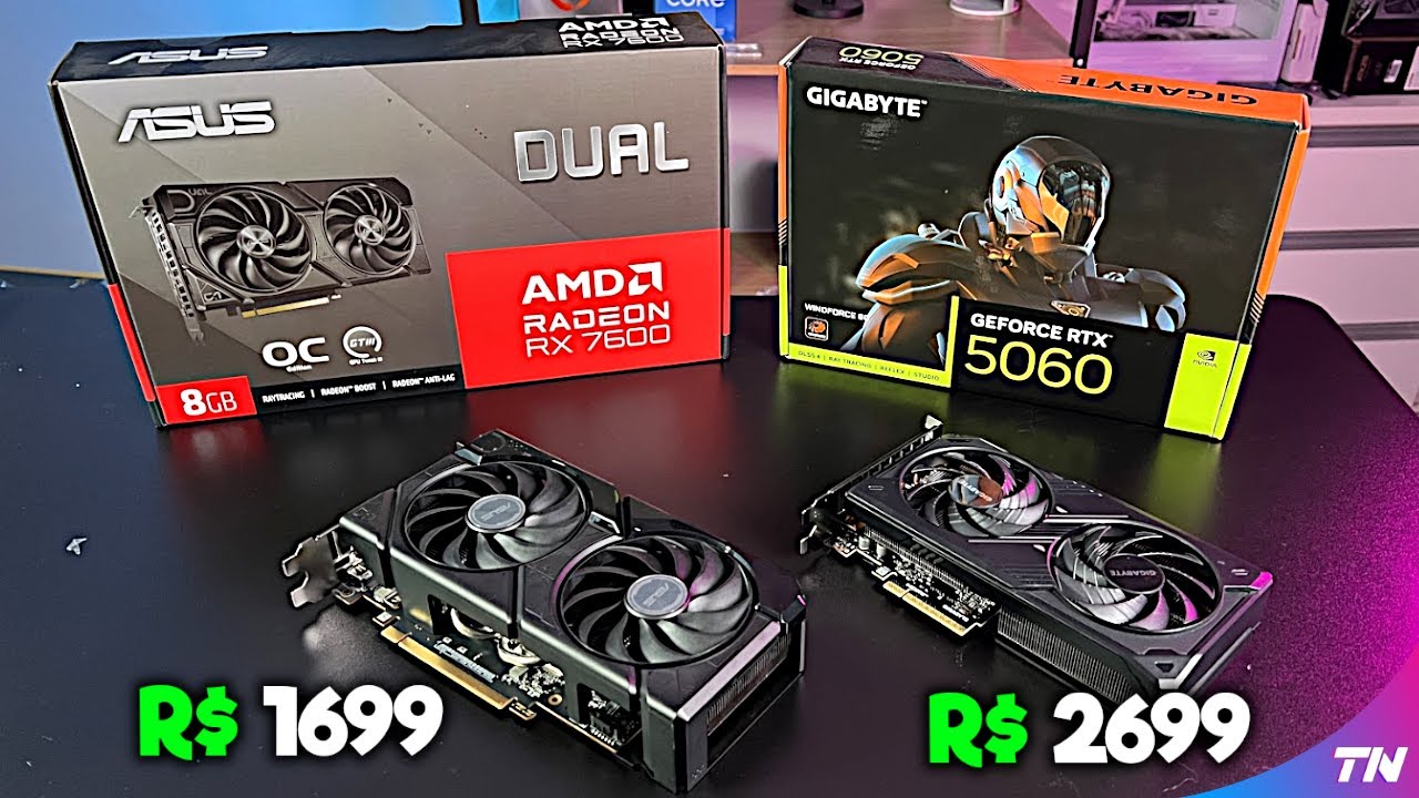 😱 SÓ ENGANA TROUXA! RTX 5060 vs AMD RX 7600 - Testes Completos Atualizados em 2025 no Ultra e Low!