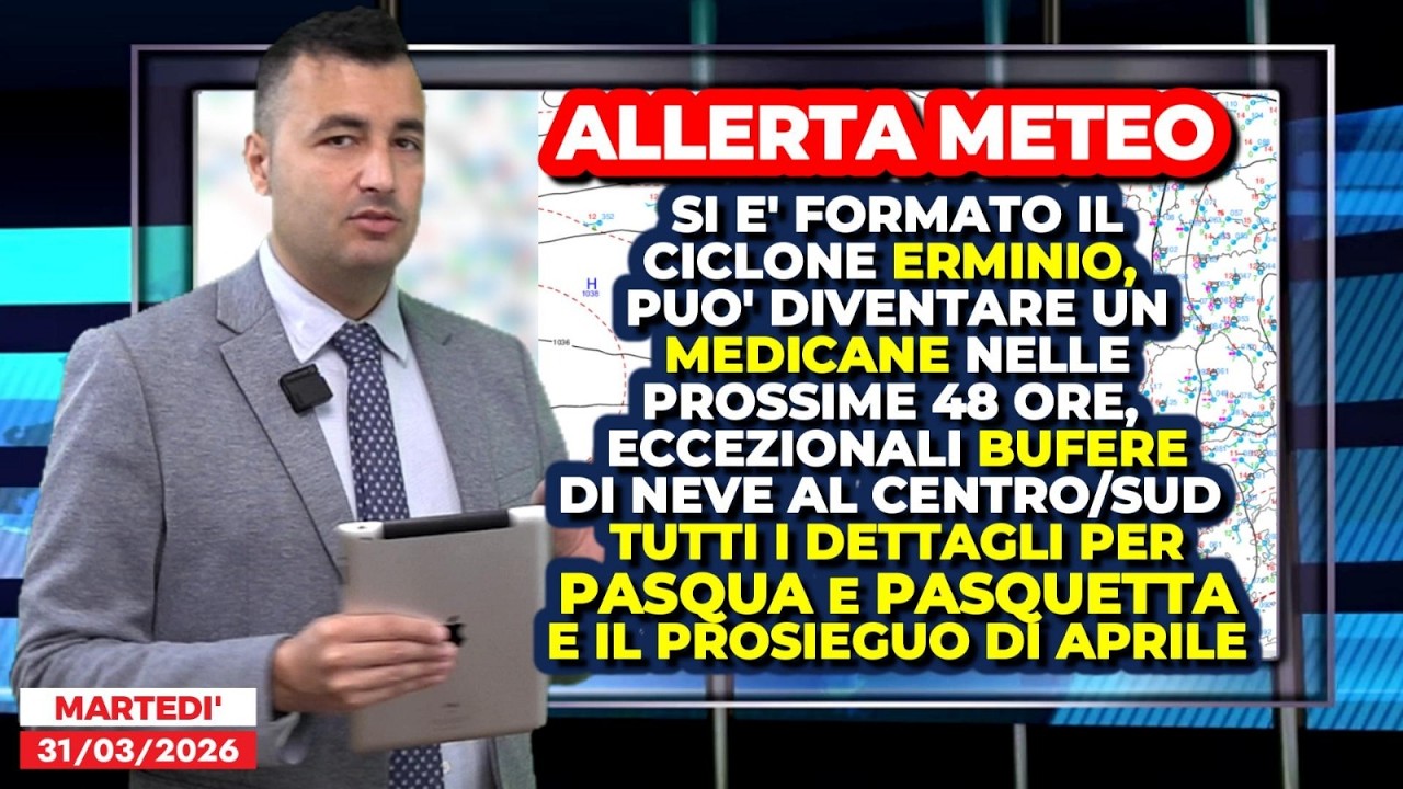 Allerta Meteo, il Ciclone fa paura: maltempo e neve record! Le previsioni per Pasqua e Pasquetta
