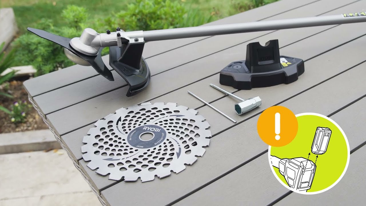Guide d’installation : Lame scie RAC167 & carter RAC168 pour débroussailleuses 18V/36V