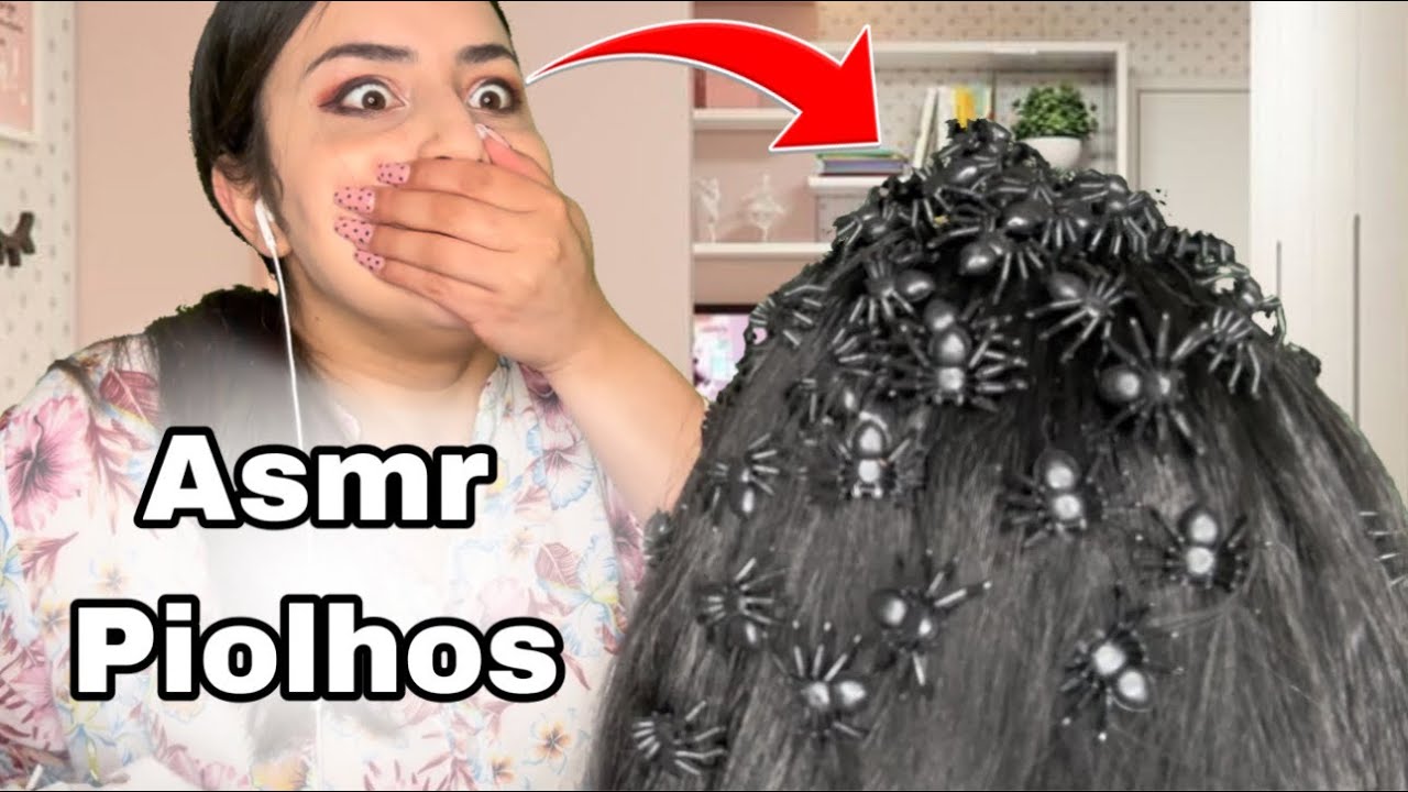 Asmr - Piolho no cabelo da filha/arrumando o cabelo sem exagero