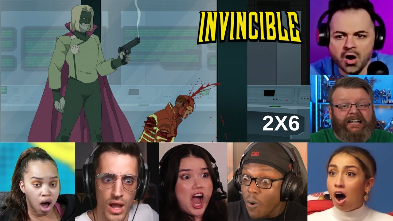 Reactors Reaction to the Rex Splode Vs King Lizard  | Invincible S2E6 (2023)
