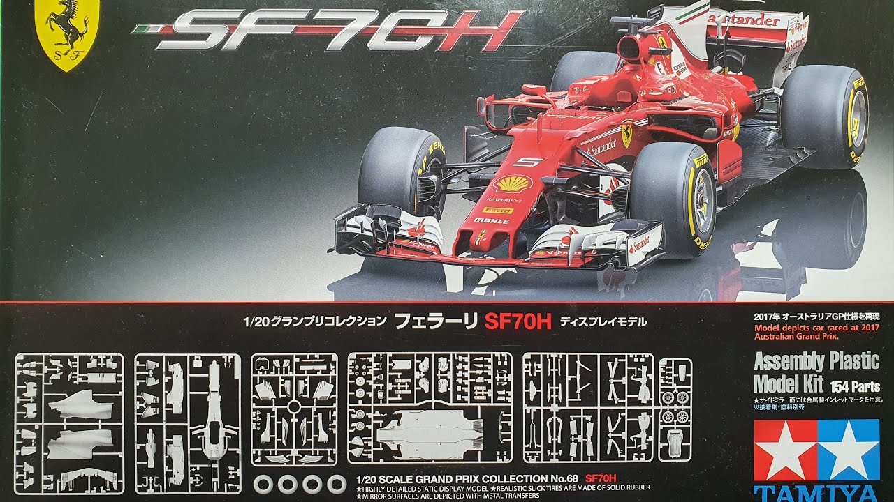 Ferrari SF70H Sebastian Vettel Tamiya 1/20 Full Video Build