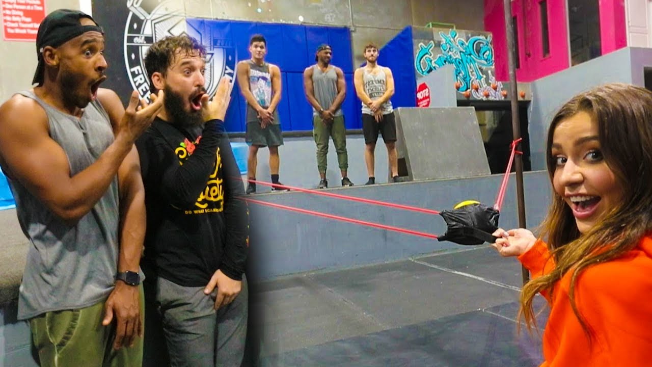 OVERNIGHT AT SUPER TRAMPOLINE PARK! (100mph Sling Shot Dodgeball)