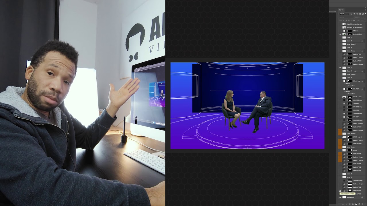 BEHIND THE SCENES - GREENSCREEN to TV-STUDIO