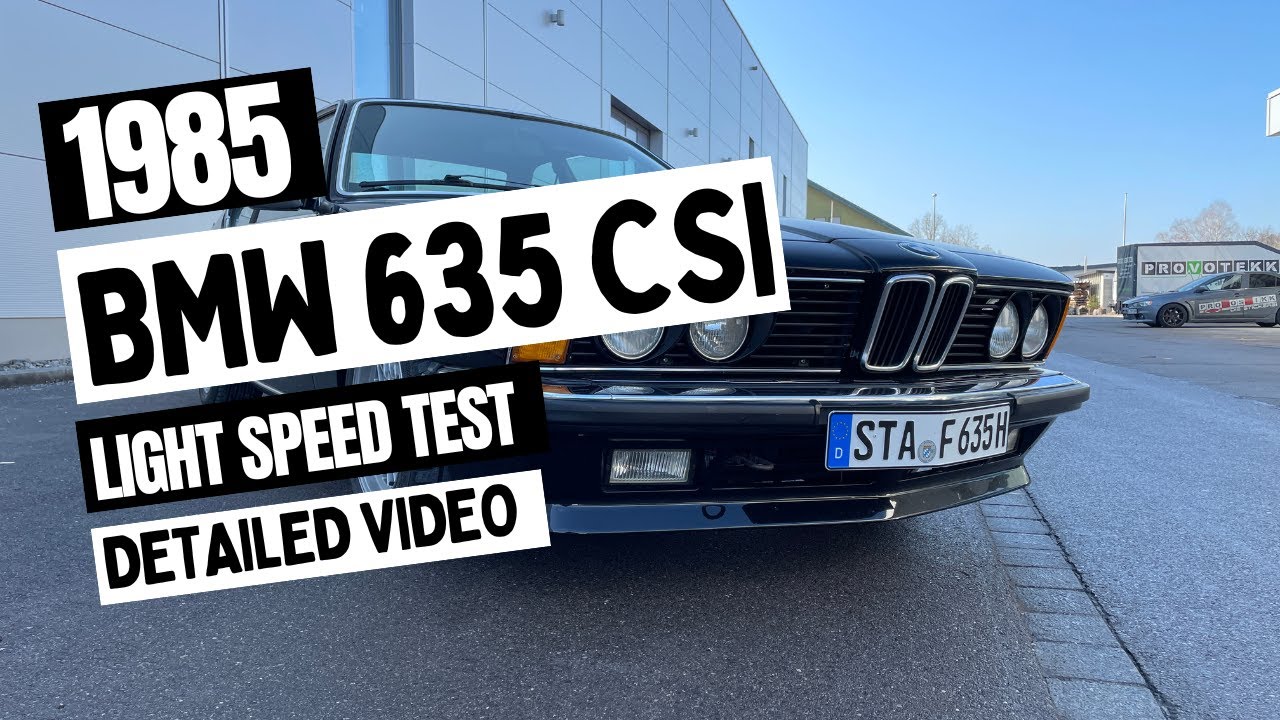 BMW 635 CSi 1985 light speed test and detailed video. For sale