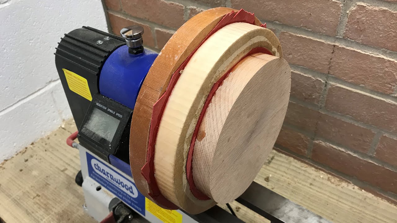 Wood turning - Beech and Tulipwood Layered Bowl