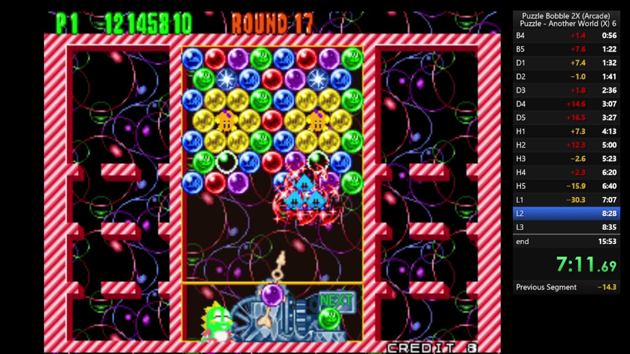 Puzzle Bobble 2X (Arcade) | Puzzle - Another World (X) in 15:04
