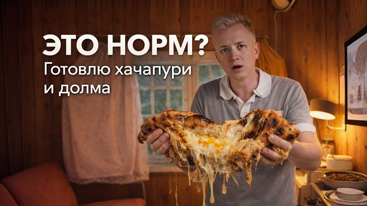 Хачапури по-аджарски и долма. Идеальный ужин в деревне. Готовим на даче.