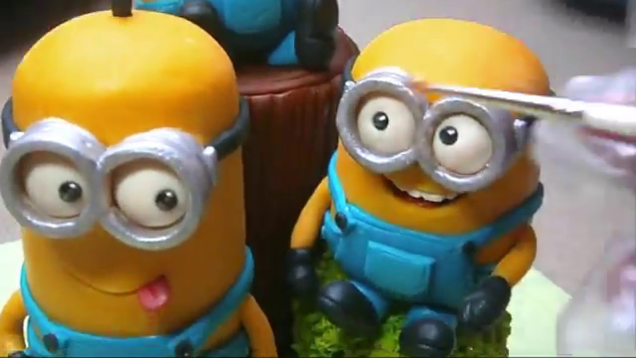 How to make MINIONS Cake Topper (Milk Candy)