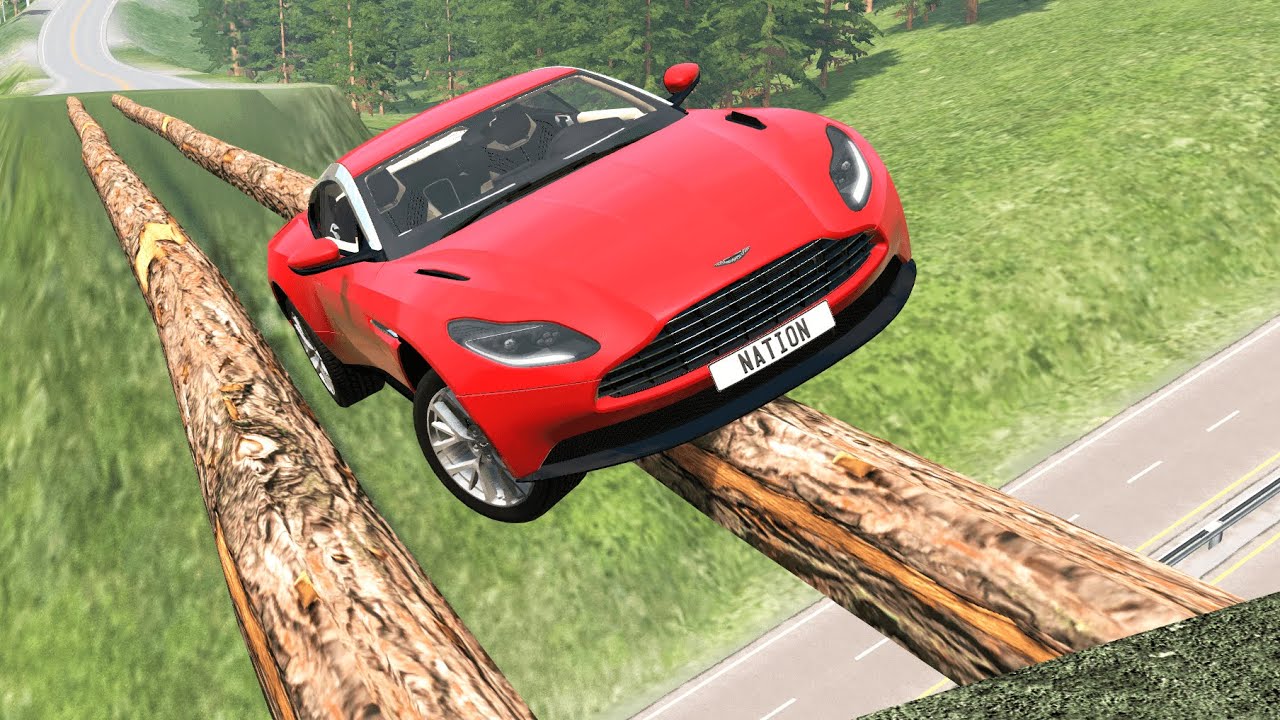 Cars vs Log Bridge #3 &ndash; BeamNG.Drive