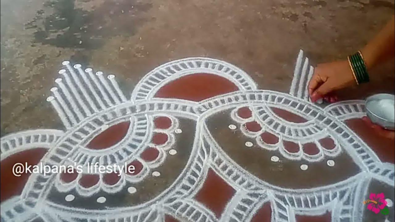 Pongal special //Big  rangoli//sankranthi muggulu//flowers PADI Kollam//18