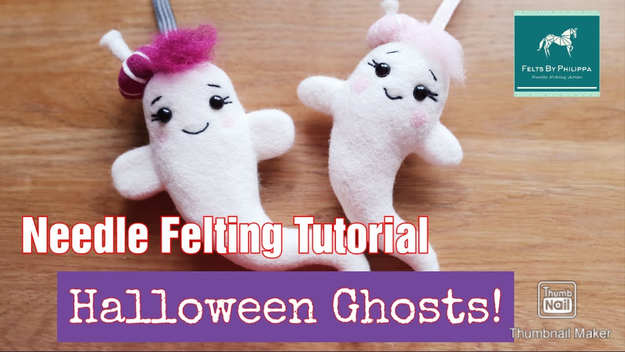 Meet FREYA THE FRIENDLY GHOST | Full needle Felting Tutorial For Beginners | Halloween Needle Felt