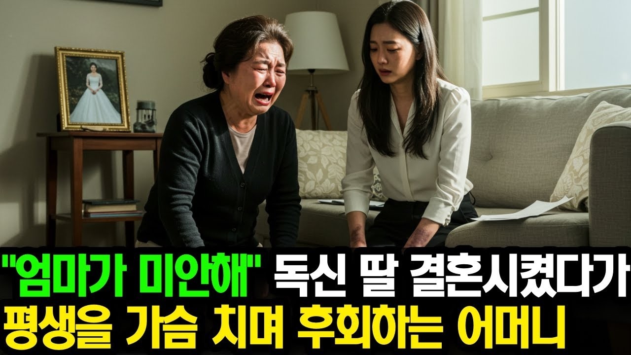 딸아, 엄마가 미안해' 독신주의 딸 결혼시켰다가 평생 땅을 치고 후회하는 친정어머니