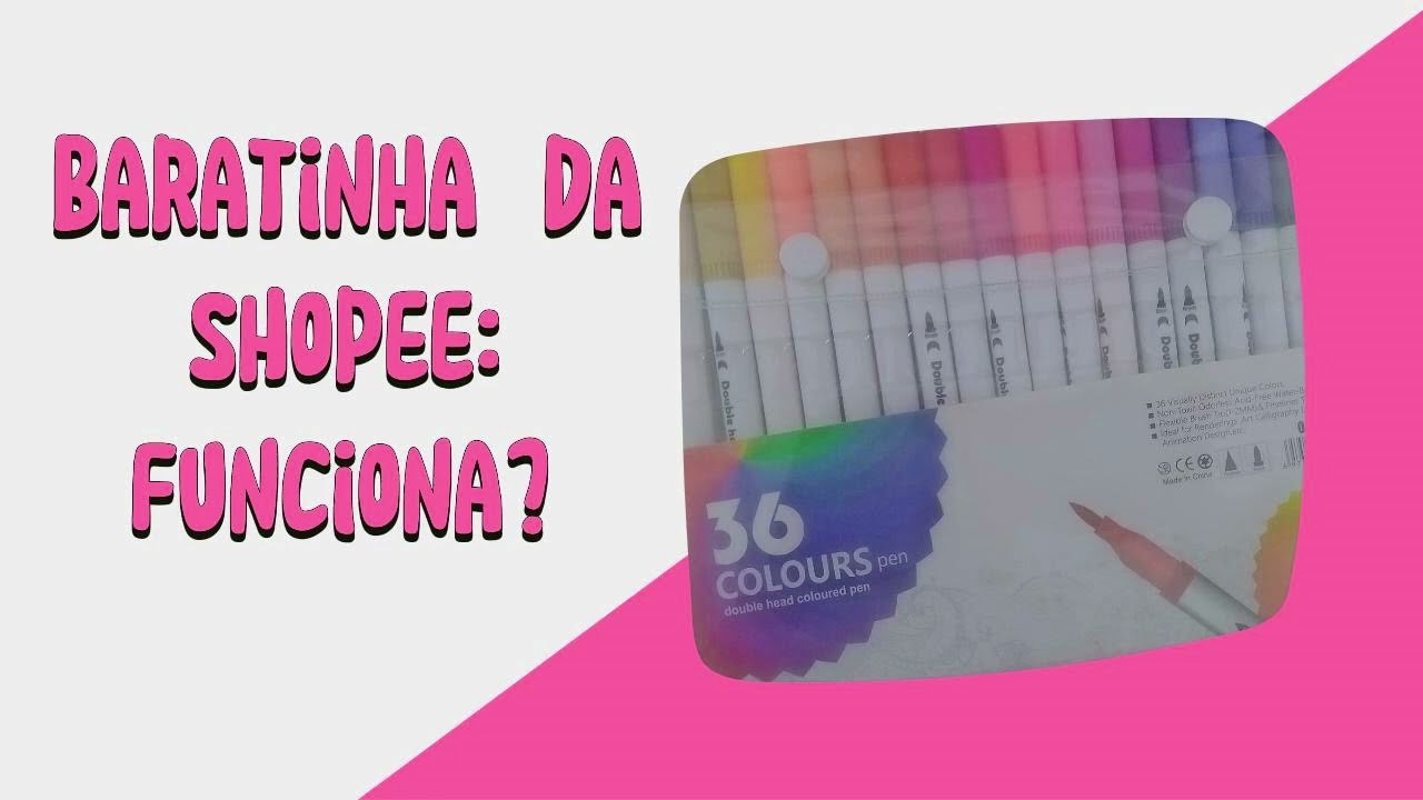 VALE A PENA?Testei essas Brush Pens baratinhas da Shopee! Unboxing + Review#brushpen #unboxingshopee
