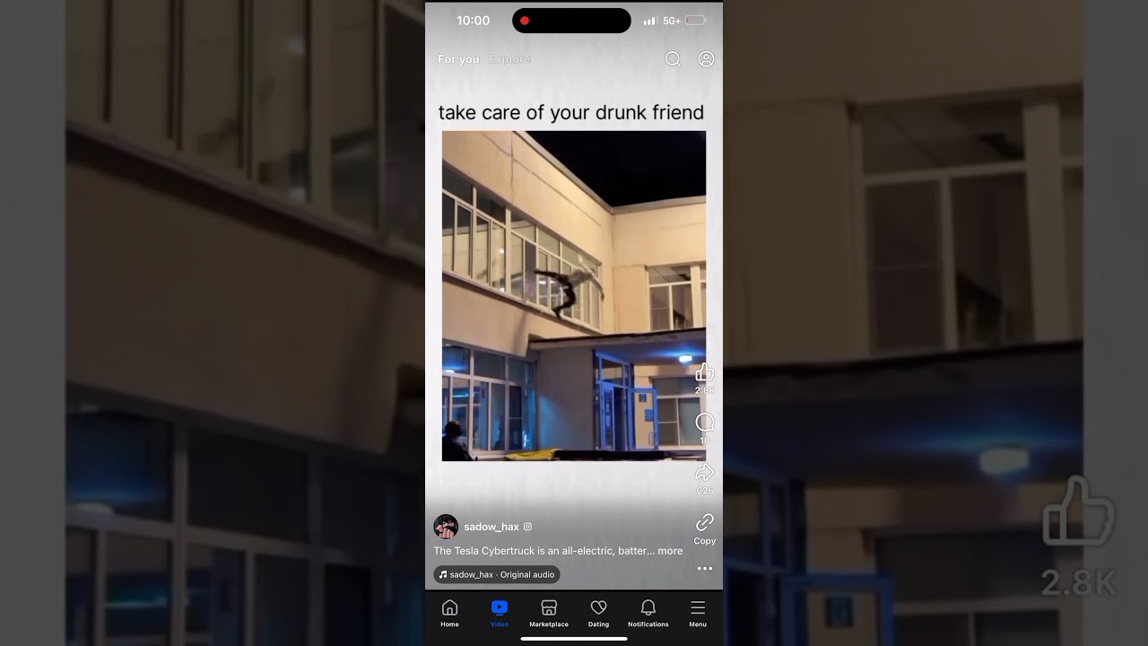 Drunk Guy Falls Out Window
