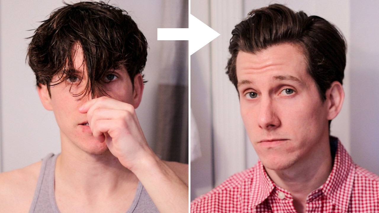 Growing Your Hair Out? Try This Brushed Back Side Part (Using Sea Salt Spray)