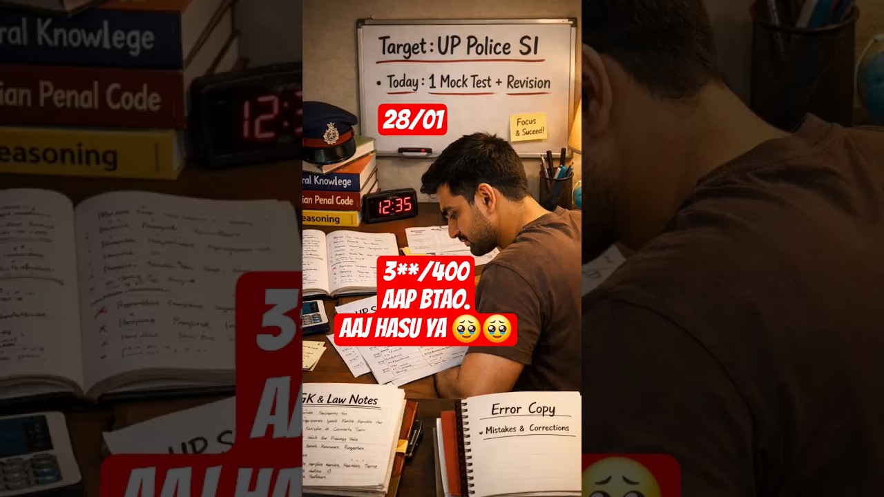 UP POLICE SI 🚨  2026 FULL MOCK TEST || REAL EXAM LEVEL TEST