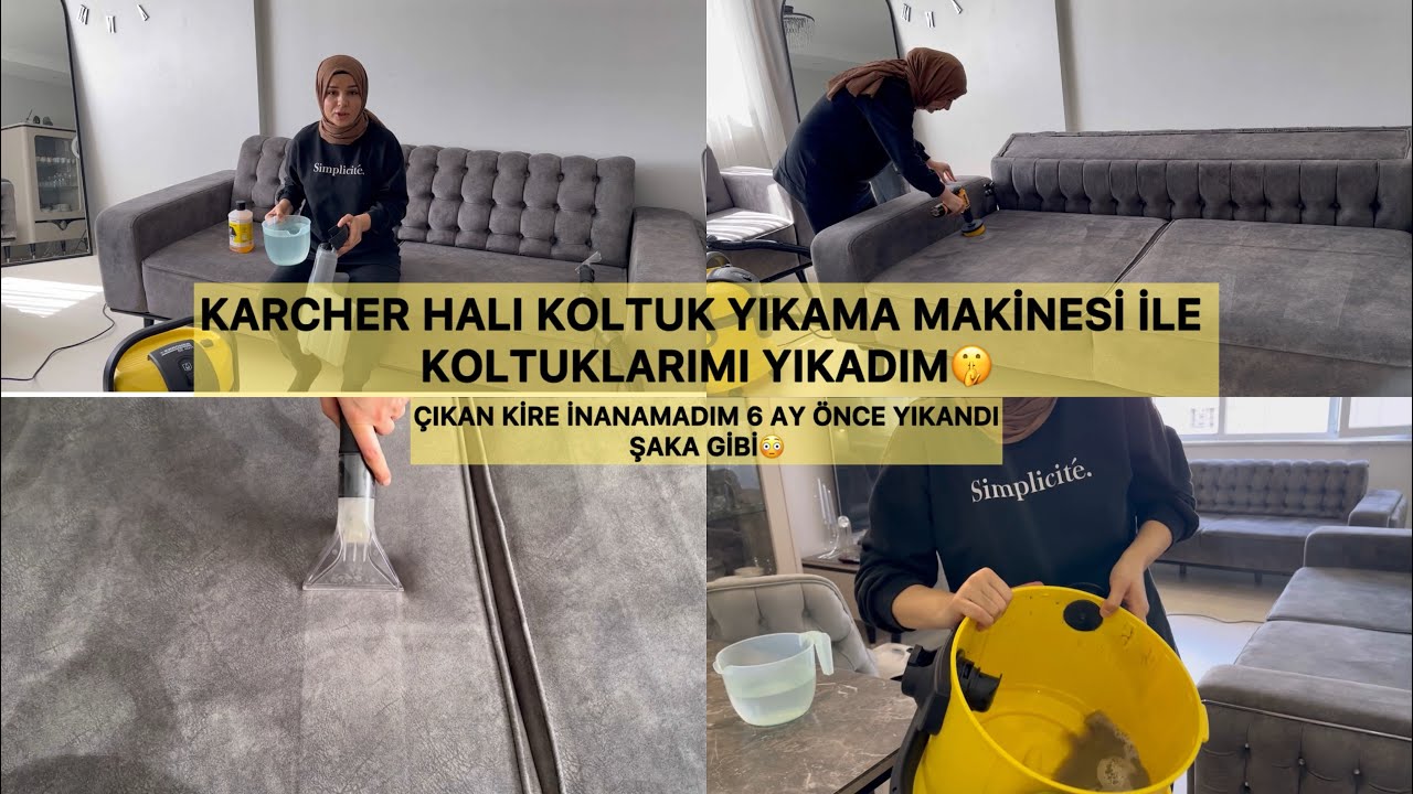 KARCHER HALI VE KOLTUK YIKAMA SE 4001 PLUS KULLANIMI🙃ÇIKAN KİRLERE ŞOK OLDUM EFSANE PERFORMANS😍😍