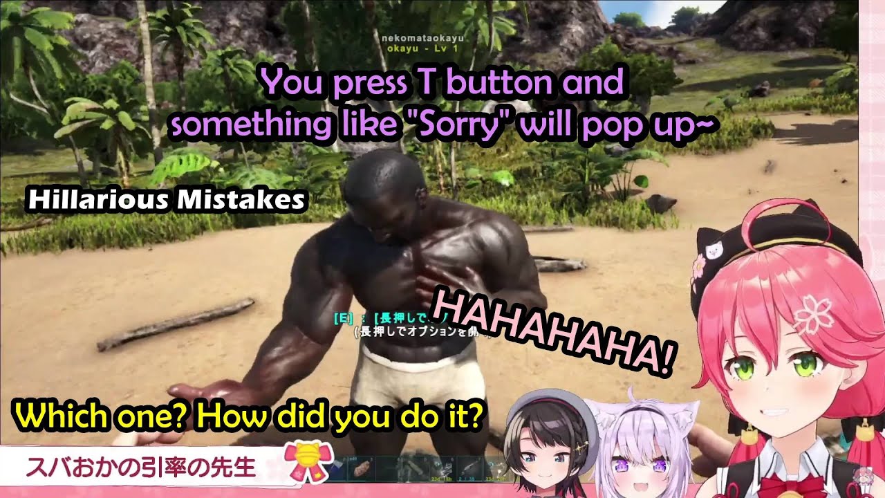 Miko, Subaru and Okayu's First Time Meeting in Ark While Doing Hilarious Emote Showoffs