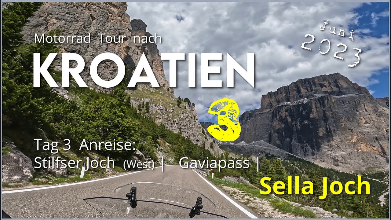Mit dem Motorrad nach Kroatien: Stilfser Joch, Gaviapass, Sella Joch