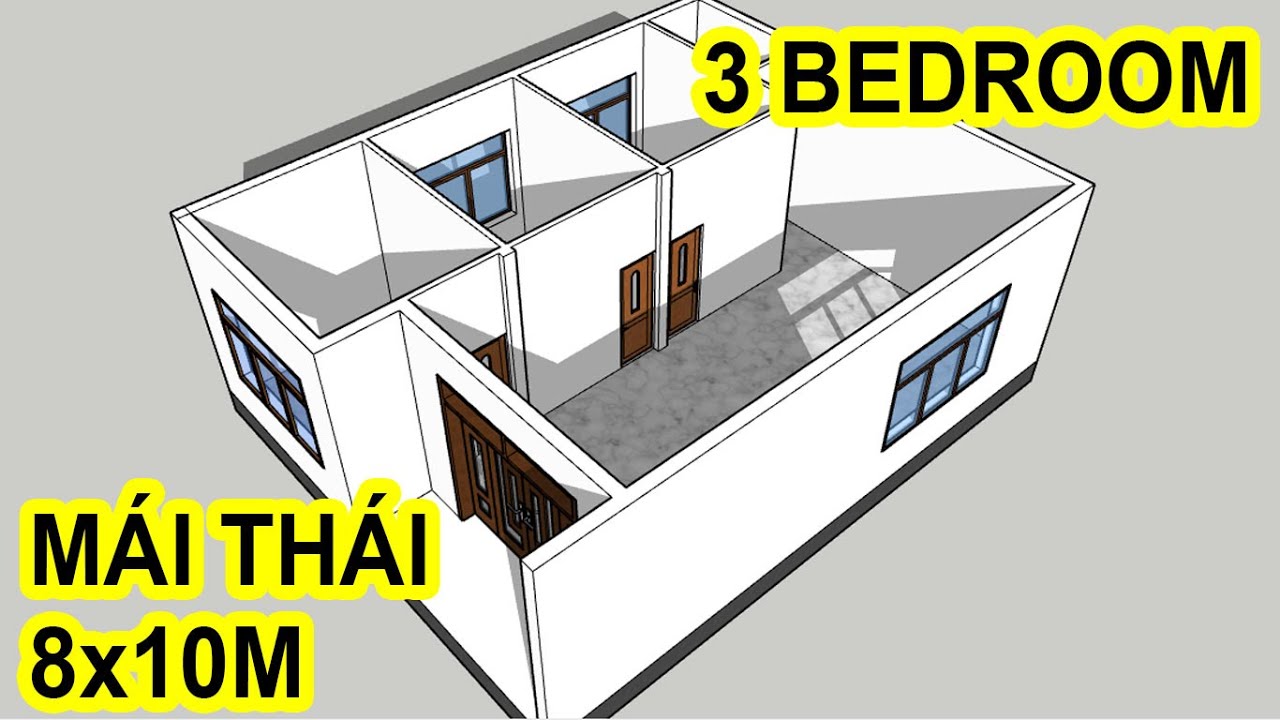 Gợi Ý Mẫu Nhà Mái Thái 8x10M Với 3 Phòng Ngủ | My House