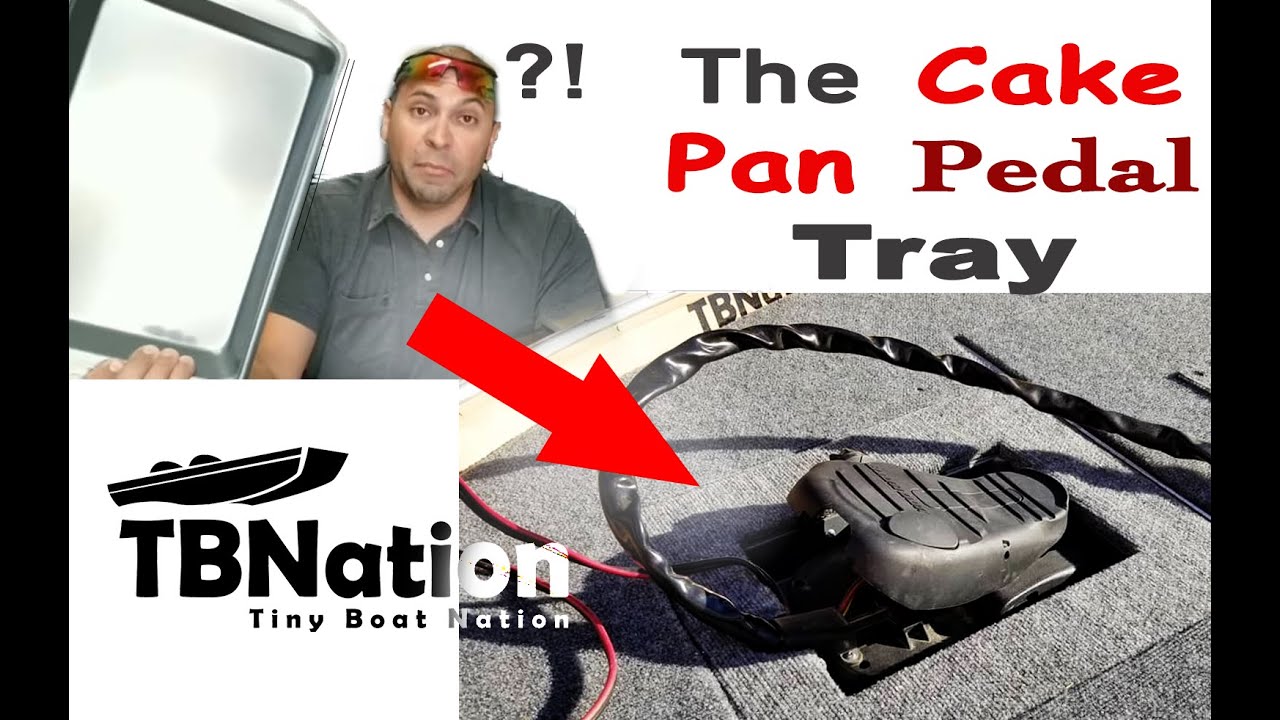 $5.00 cake pan pedal Tray mod for Trolling motors.