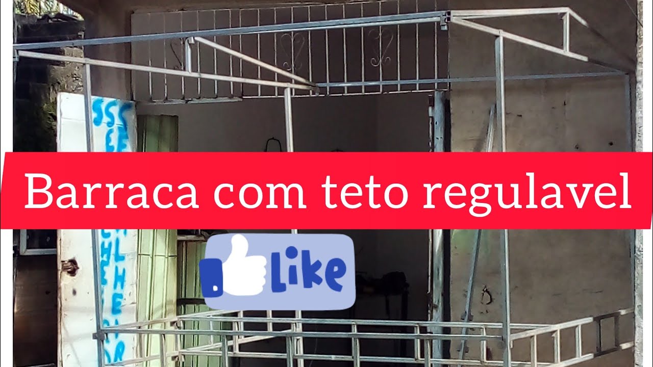 BARRACA COM TETO REGULÁVEL.